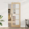 VidaXL Ușă glisantă cu set hardware &#039;ORKDAL&#039;Lemn solid &amp; Sticlă
