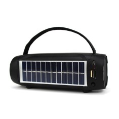 Boxa portabila , camping ,tft/card, incarcare solara ,radio fm, bluetooth, usb, lanterna led, argintiu foto