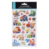 Autocolante 3D Vehicule șantier, Set 25 Bucăți, Multicolor, Dimensiune 14x25cm, Oem