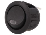 Comutator Rocker SPST ON-OFF Negru cu LED 3V 10A 250V
