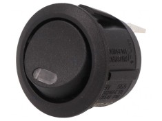 Comutator Rocker SPST ON-OFF Negru cu LED 3V 10A 250V