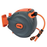 Furtun cu tambur/rola pentru gradina, portabil, pentru perete, 1/2&quot;, 30+2 m, Strend Pro GartenVIP DiyLine