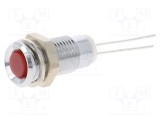 Lampă LED convexă roșie &Oslash;8mm pentru PCB - MENTOR