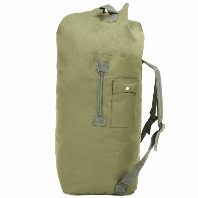 vidaXL Rucsac &amp;icirc;n stil militar, 85 L, verde măsliniu 91385 foto
