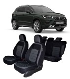 Cumpara ieftin SET HUSE SCAUN SEAT ATECA 2016-2021 (Bancheta fractionata si huse cotiere), Umbrella