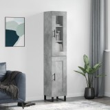 Cumpara ieftin Dulap &icirc;nalt, gri beton, 34,5x34x180 cm, lemn prelucrat