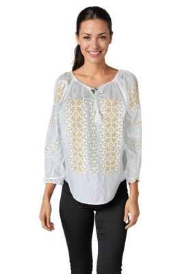 Bluza dama O25 alb/auriu , marimea 2XL foto