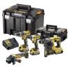 Set 4 Scule Electrice DeWalt DCK422P3: DCD796, DCF887, DCG405, DCH273, 3 Acumulatori 5Ah, Valize TSTAK