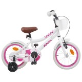 vidaXL Bicicletă pentru Copii 16 Inci pentru 4-6 ani Alb 42009544