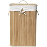 Cumpara ieftin Coș Rufe Bambus Rectangular Cu Capac 35X23X64 Cm &ndash; Bamboo / In | Organizatoare Baie