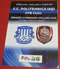 Program meci fotbal POLITEHNICA IASI - CFR CLUJ (23.02.2019)