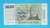Bancnotă Argentina (pick 309) 500 000 Pesos 1980-82 UNC serie: 68.037.633A