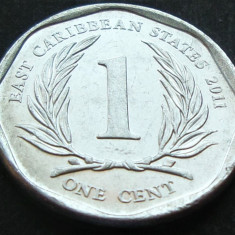Moneda exotica 1 CENT - INSULELE CARAIBE de EST, anul 2011 * Cod 1677