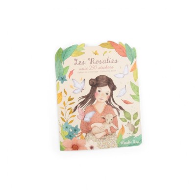 Carte de colorat cu abtibilduri Les Rosalies Moulin Roty foto
