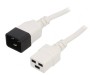 Cablu Prelungitor IEC C19-C20 5m Alb 16A 250V