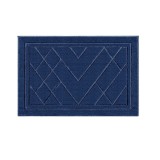 Covor de intrare Color&amp;Geometry, textil, albastru inchis, 50 x 80 cm