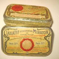 5532- Laxatif MIRATON pastile Farmaceutice cutie veche metal.