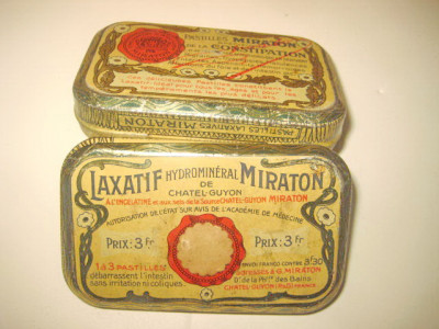 5532- Laxatif MIRATON pastile Farmaceutice cutie veche metal. foto