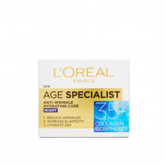 Crema de Noapte pentru Fata L'Oreal Paris Age Specialist 35+, Antirid, 50 ml, Crema de Noapte, Crema pentru Fata, Crema de Noapte Antirid, Crema L'Ore