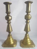Superb set doua sfesnice vechi din bronz sfarsit sec.XIX