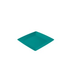 Farfurie Patrata Mare Sterk, 23x23x1.5 cm, Turcoaz, Farfurie, Farfurie Plastic, Farfurie din Plastic, Farfurie Mare, Farfurie Mare Plastic, Farfurie S foto