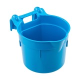 Galeata hranire Kerbl HangOn 8 litri albastru suport suspendare montare rapida plastic rezistent