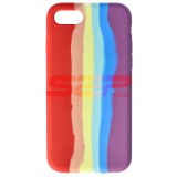 Husa Silicon Rainbow iPhone SE 2020, High Copy, Protectie Premium