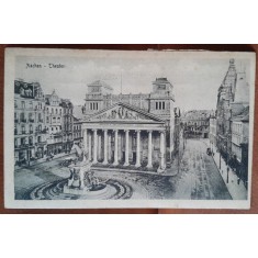 Carte postala, Aachen Teatrul, 1924