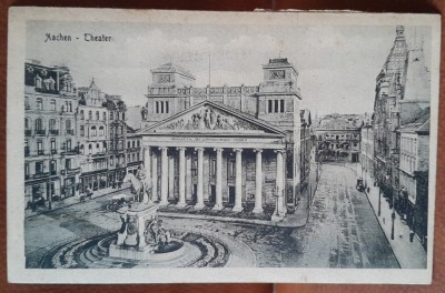 Carte postala, Aachen Teatrul, 1924 foto