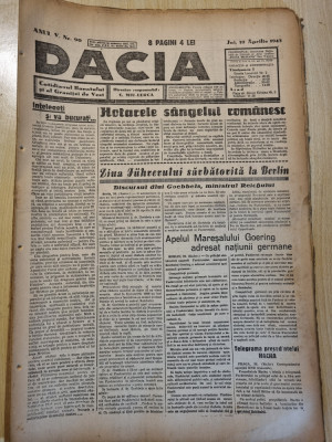 Dacia 22 aprilie 1943-ziua de nastere a lui hitler,discurs goebbels,goering foto