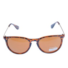 Ochelari de soare cu rama animal print si lentile maro