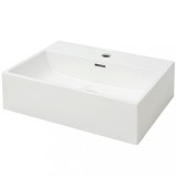 Cumpara ieftin Chiuveta baie, orificiu robinet, alb, 51,5x38,5x15 cm, ceramica