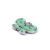 Pandantiv decorativ metalic 10 x 19 mm Fluture verde, Crisalida