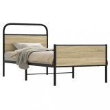Gossi cadru de pat fara saltea 80x200 cm lemn prelucrat stejar sonoma