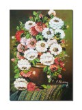 Cumpara ieftin Tablou pictat manual, Vaza cu trandafiri, 50x35cm pictura ulei pe panza, elegant