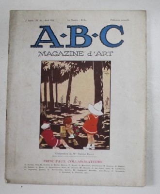 A.B.C. - MAGAZINE D &amp;#039;ART , NR. 16 , AVRIL , 1926 foto