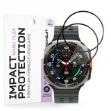 Folie Protectie Techsuit Nano Flex pentru Samsung Galaxy Watch Ultra, Set 2 bucati, Plastic, Neagra