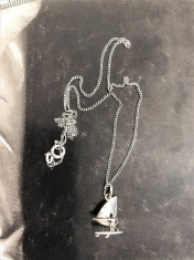 Nautica- Set Argint Vintage Lant+ Pandantiv UNISEX foto