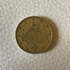 Moneda rara 50 Euro Cent 2002, Germania