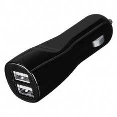 Incarcator auto universal EVO Hama cu 2 porturi USB si functie auto-detect foto