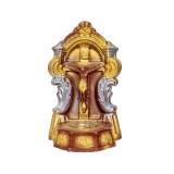 Candela din ipsos in forma de cruce, 16x12x29 cm, lucrata manual