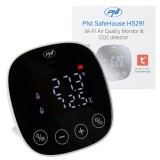 Senzor de calitate a aerului si dioxid de carbon (CO2) PNI SafeHouse HS291 cu Wi-Fi, control din aplicatia Tuya Smart, monitoriz