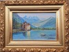 George RUSSU (1880-1977)-Castelul de sub munţi, pictură &icirc;n ulei, Peisaje, Realism