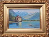 Cumpara ieftin George RUSSU (1880-1977)-Castelul de sub munţi, pictură &icirc;n ulei, Peisaje, Realism