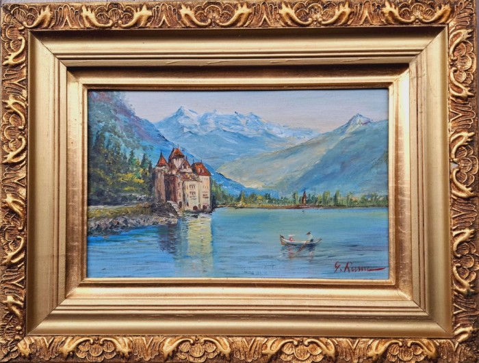 George RUSSU (1880-1977)-Castelul de sub munţi, pictură &icirc;n ulei