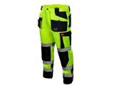 Pantaloni de lucru Flash, galben / negru, material fluorescent, 10 buzunare, marimea 54, Artmas ART444776