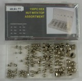 Set piulite 150 buc, 6 tipuri diferite, cu cap plin AutoDrive ProParts