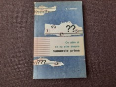 W SIERPINSKI CE STIM SI CE NU STIM DESPRE NUMERELE PRIME