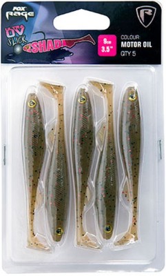 Shad Fox Rage Slick Shad Ultra UV, Motor Oil, 9cm, 5buc/pac foto