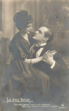 Rom&acirc;nia, dulcele sărut, carte poştală, circulată intern, 1929/1930, Circulata, Printata